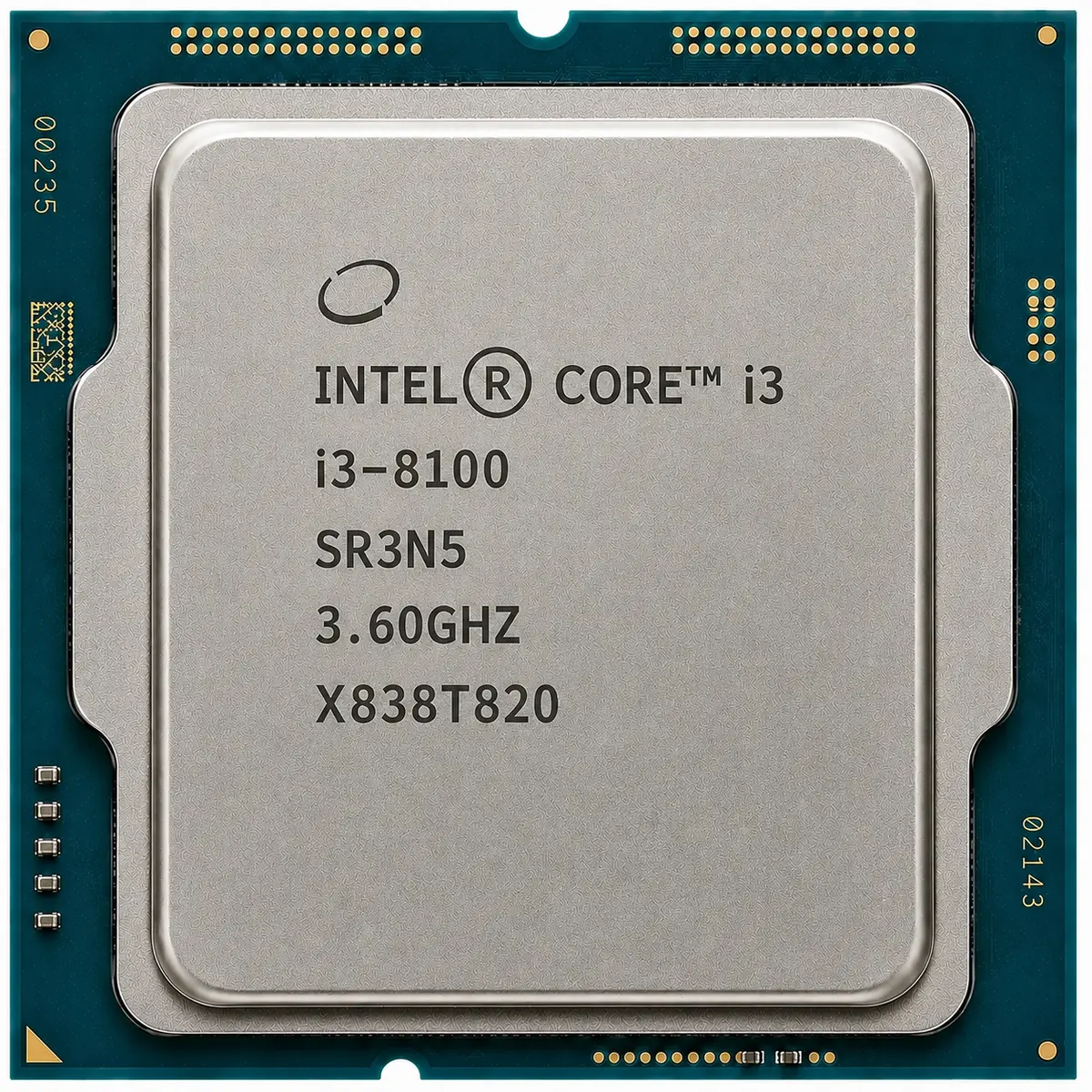 Intel Core i3-8100 8th Gen Desktop Processor, 4-Core, LGA1151